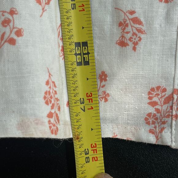 Gal Meets Glam Women's Linen Cotton Floral Block Print Della Shirt Dress Size 12 - Picture 7 of 7